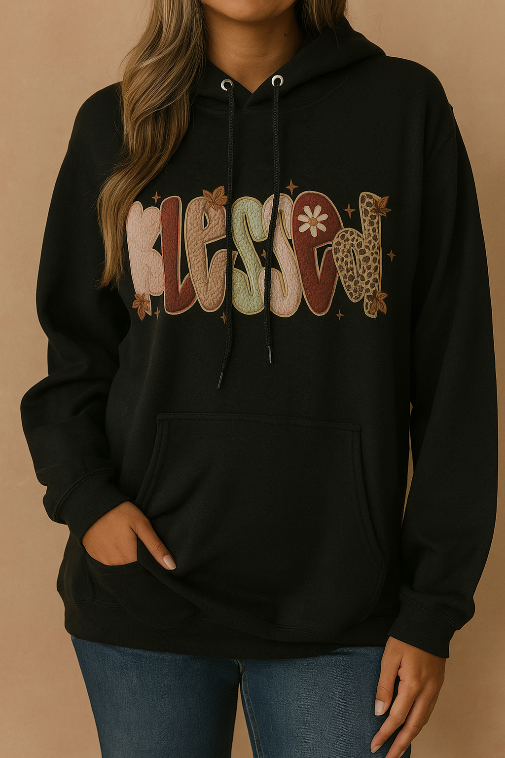 "Blessed" Hoodie - Yarn Effect
