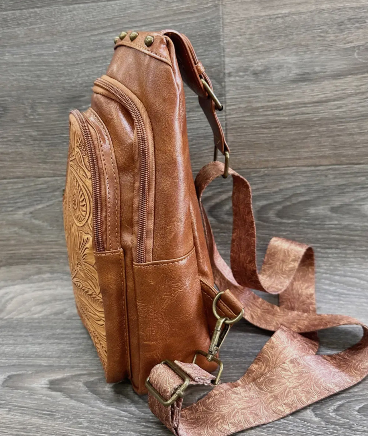 Embossed Cross Body Purse