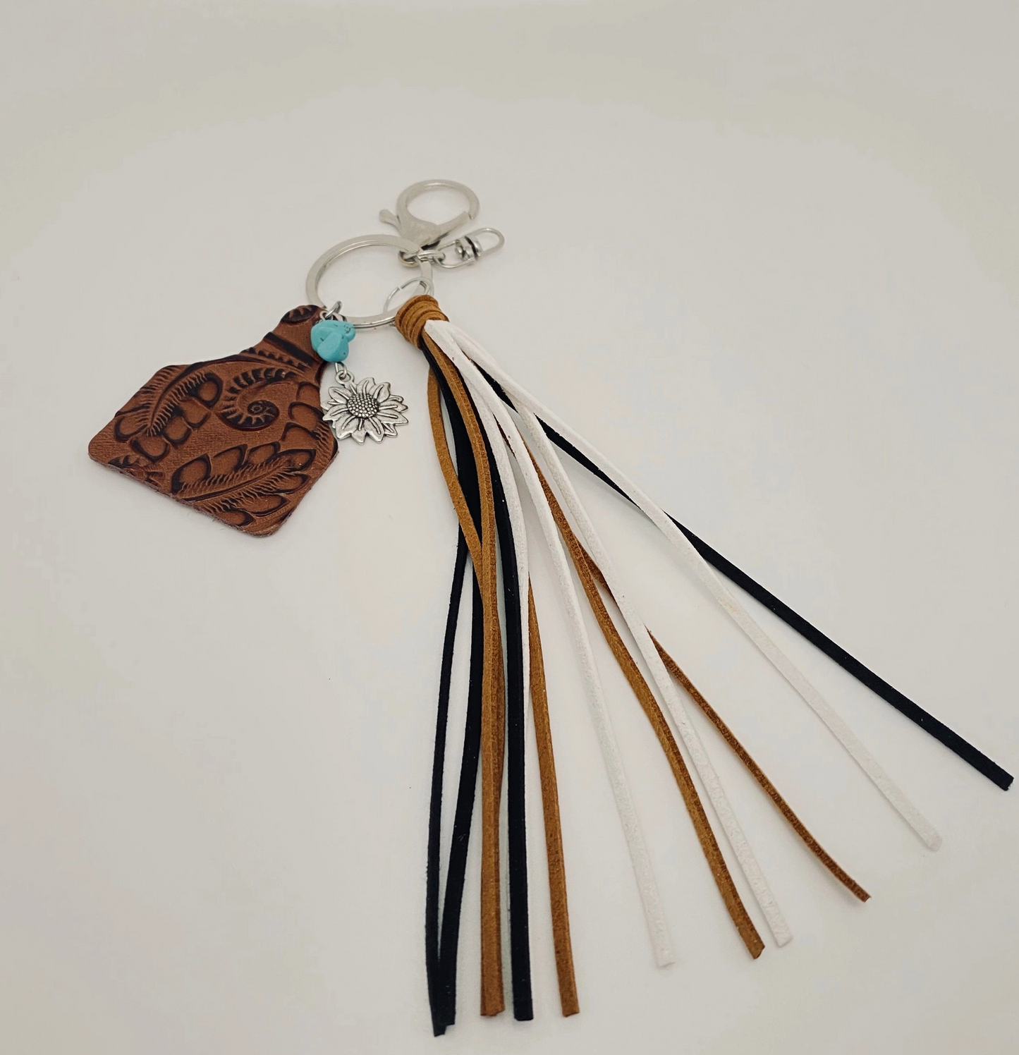 Leather Western Style Keychain